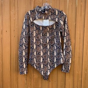 Snake print bodysuit